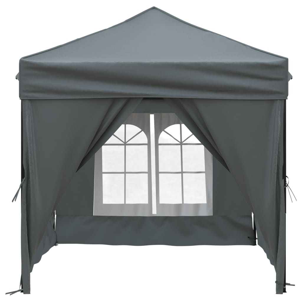 Partytent inklapbaar met zijwanden 2x2 m antracietkleurig Partytenten & prieëlen | Creëer jouw Trendy Thuis | Gratis bezorgd & Retour | Trendy.nl