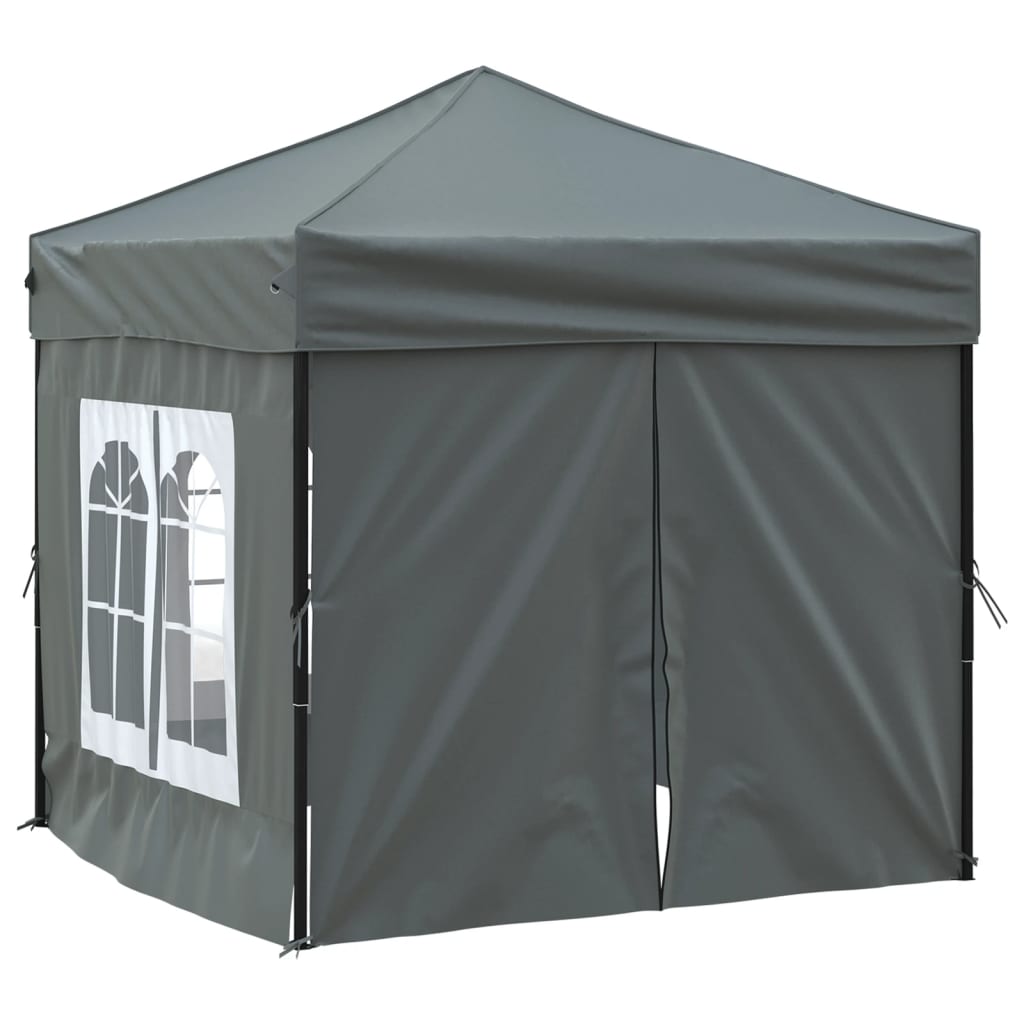 Partytent inklapbaar met zijwanden 2x2 m antracietkleurig Partytenten & prieëlen | Creëer jouw Trendy Thuis | Gratis bezorgd & Retour | Trendy.nl