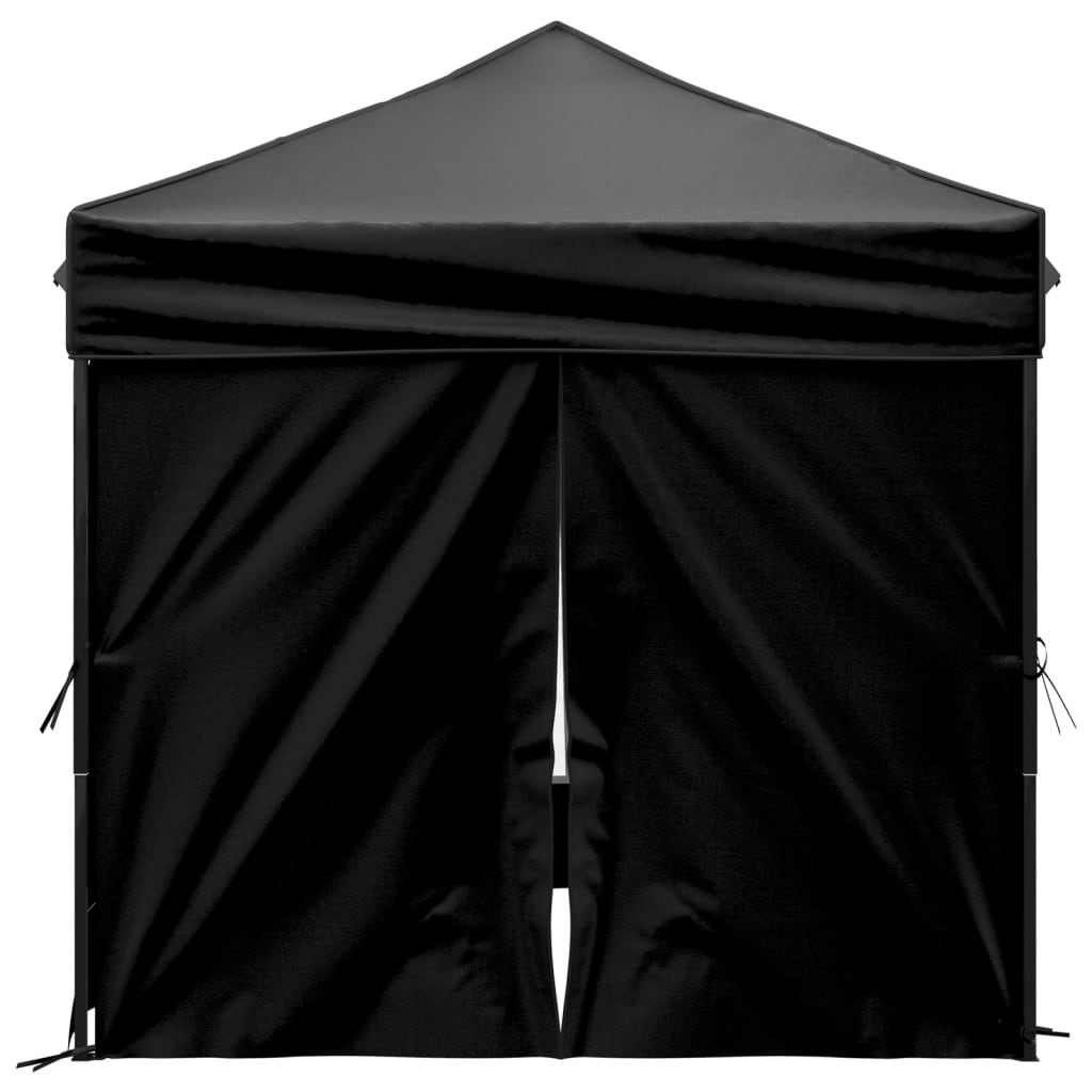 Partytent inklapbaar met zijwanden 2x2 m zwart Partytenten & prieëlen | Creëer jouw Trendy Thuis | Gratis bezorgd & Retour | Trendy.nl