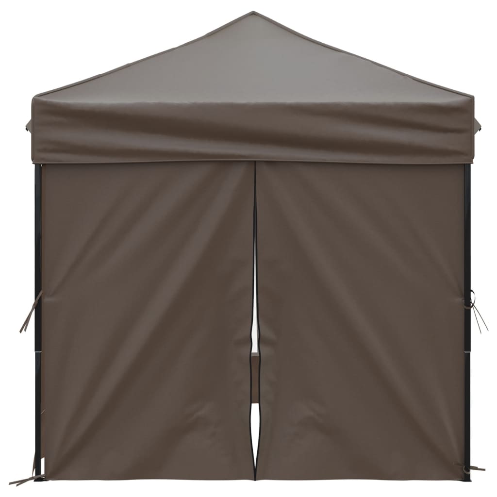 Partytent inklapbaar met zijwanden 2x2 m taupe Partytenten & prieëlen | Creëer jouw Trendy Thuis | Gratis bezorgd & Retour | Trendy.nl