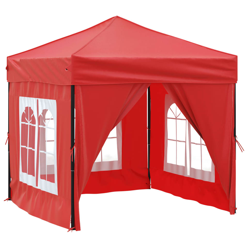 Partytent inklapbaar met zijwanden 2x2 m rood Partytenten & prieëlen | Creëer jouw Trendy Thuis | Gratis bezorgd & Retour | Trendy.nl