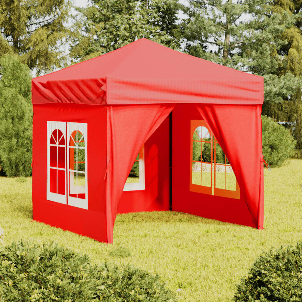 Partytent inklapbaar met zijwanden 2x2 m rood Partytenten & prieëlen | Creëer jouw Trendy Thuis | Gratis bezorgd & Retour | Trendy.nl