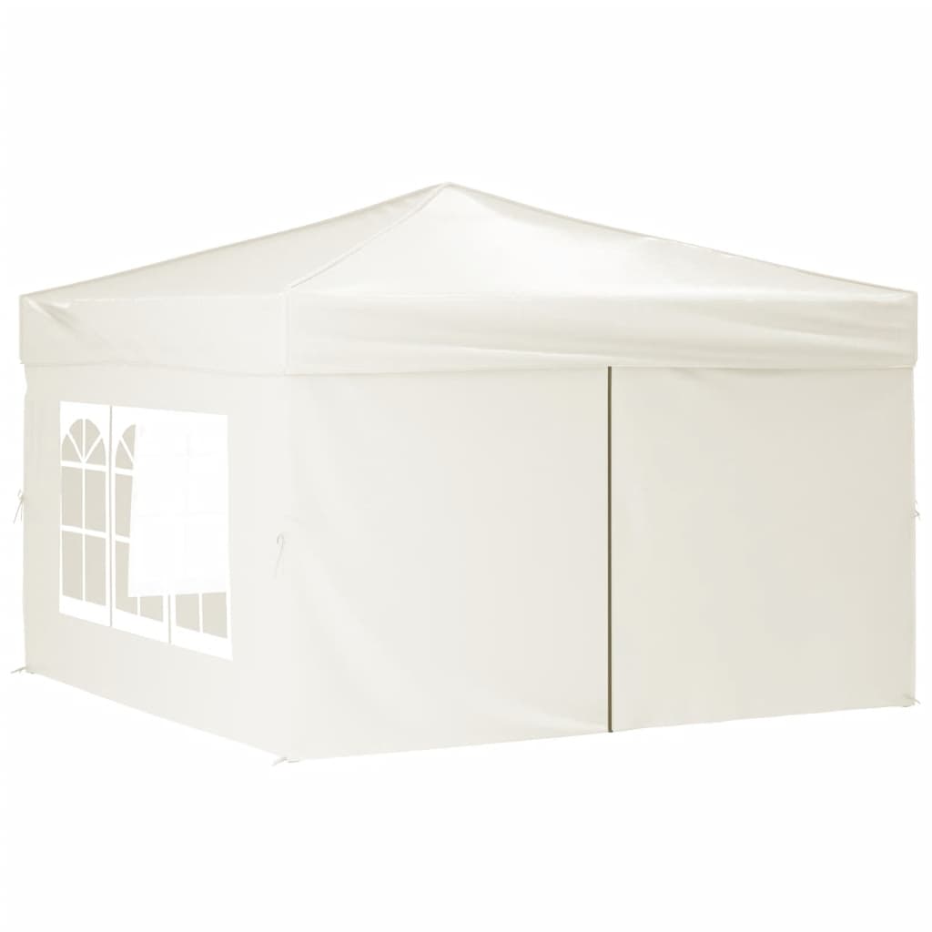 Partytent inklapbaar met zijwanden 3x3 m crèmekleurig Partytenten & prieëlen | Creëer jouw Trendy Thuis | Gratis bezorgd & Retour | Trendy.nl