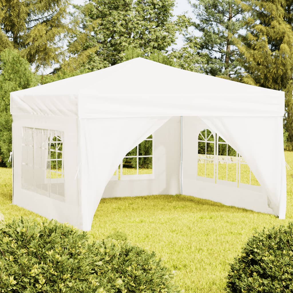 Partytent inklapbaar met zijwanden 3x3 m wit Partytenten & prieëlen | Creëer jouw Trendy Thuis | Gratis bezorgd & Retour | Trendy.nl