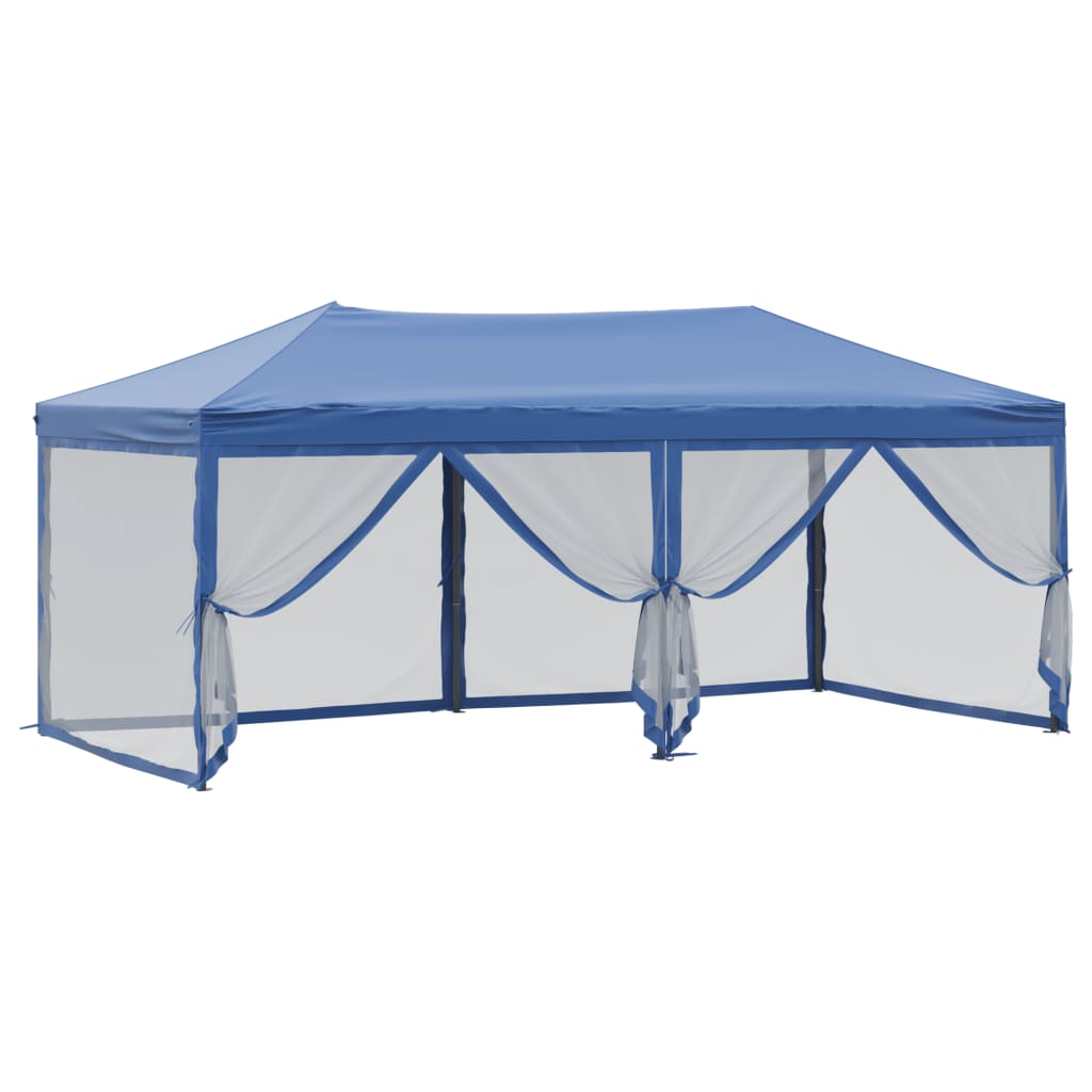 Partytent inklapbaar met zijwanden 3x6 m blauw Partytenten & prieëlen | Creëer jouw Trendy Thuis | Gratis bezorgd & Retour | Trendy.nl