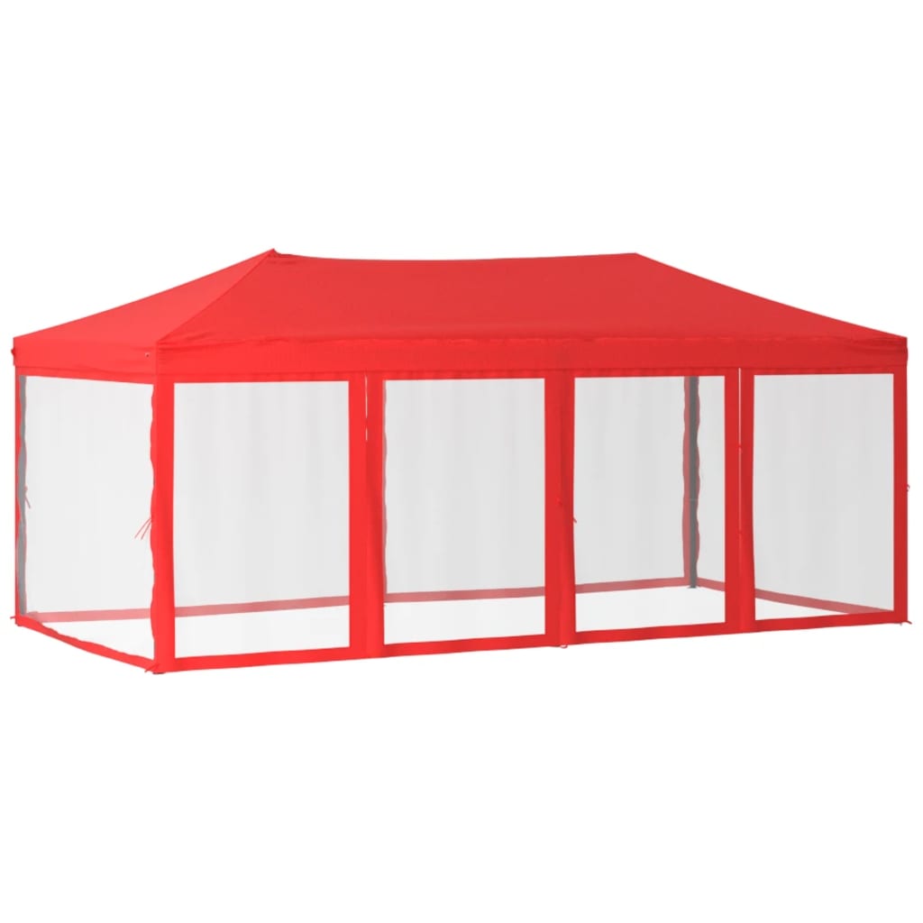 Partytent inklapbaar met zijwanden 3x6 m rood Partytenten & prieëlen | Creëer jouw Trendy Thuis | Gratis bezorgd & Retour | Trendy.nl