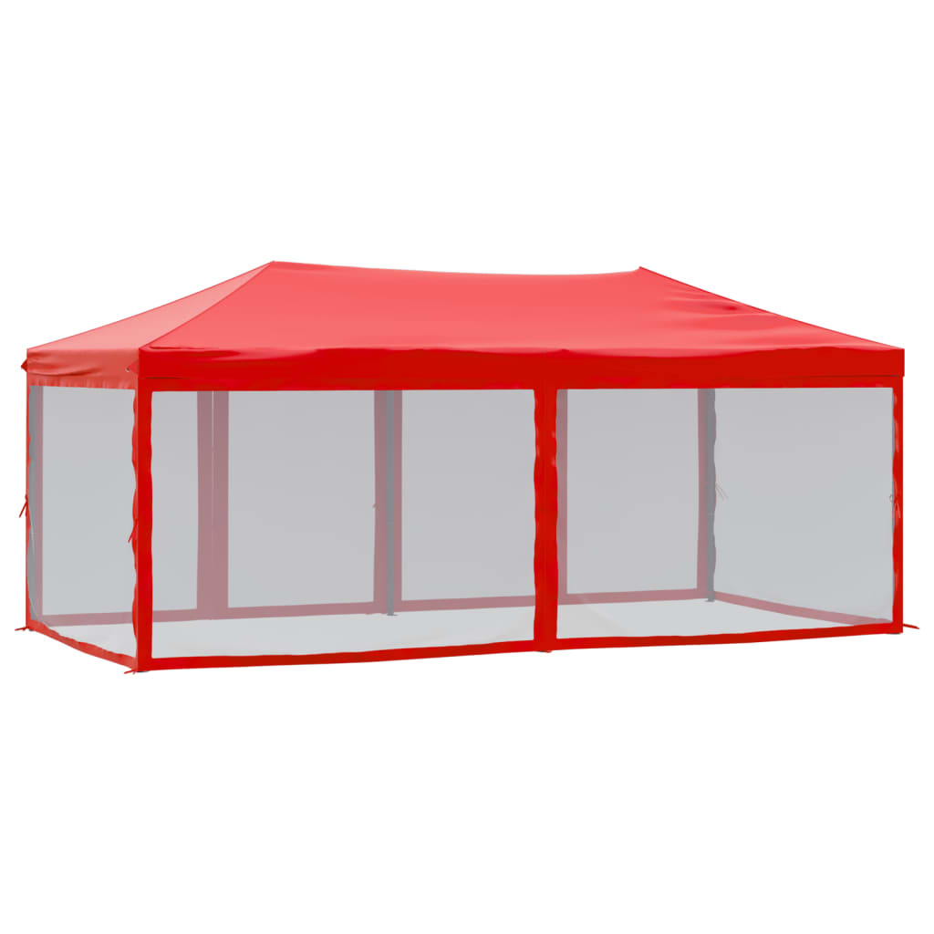 Partytent inklapbaar met zijwanden 3x6 m rood Partytenten & prieëlen | Creëer jouw Trendy Thuis | Gratis bezorgd & Retour | Trendy.nl