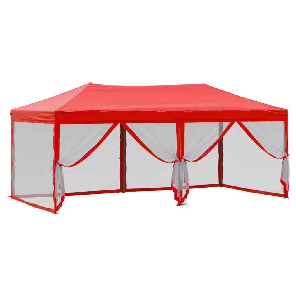 Partytent inklapbaar met zijwanden 3x6 m rood Partytenten & prieëlen | Creëer jouw Trendy Thuis | Gratis bezorgd & Retour | Trendy.nl