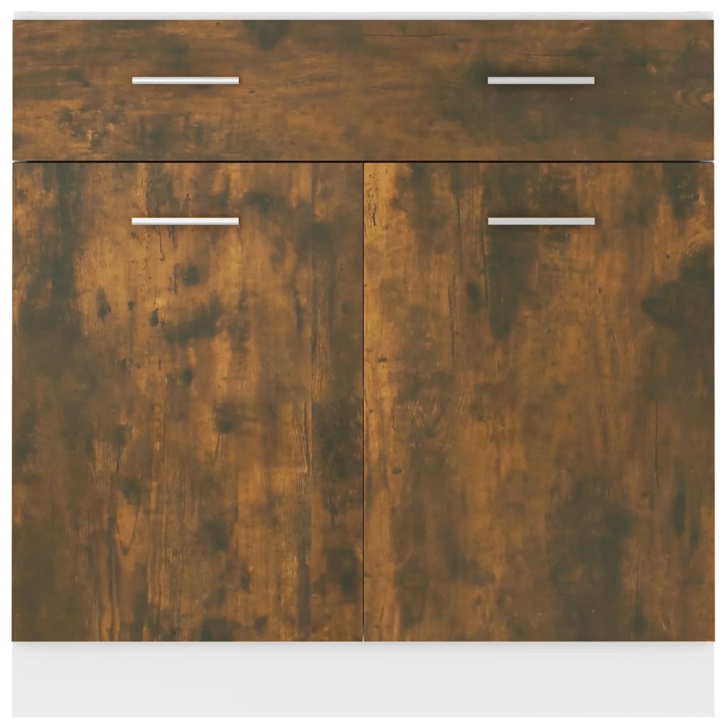 Onderkast met lade 80x46x81,5 cm bewerkt hout gerookt eiken Keukenkasten | Creëer jouw Trendy Thuis | Gratis bezorgd & Retour | Trendy.nl