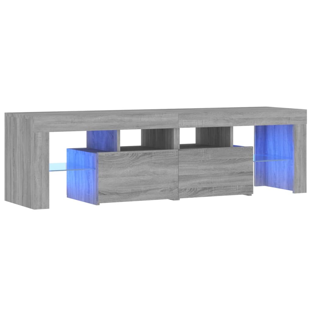 Tv-meubel met LED-verlichting 140x36,5x40 cm grijs sonoma eiken Tv-meubels | Creëer jouw Trendy Thuis | Gratis bezorgd & Retour | Trendy.nl