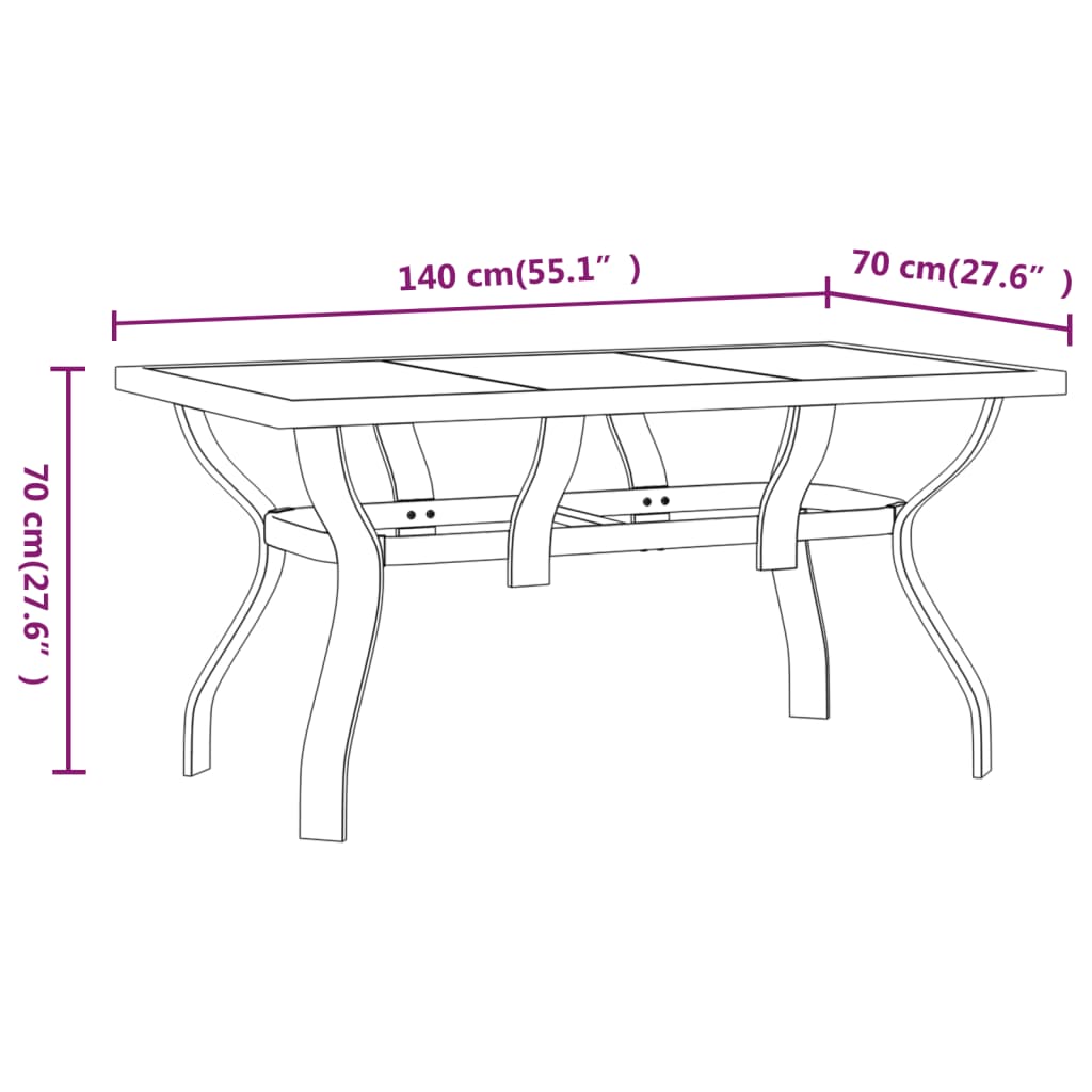 5-delige Tuinset grijs en zwart Tuinsets | Creëer jouw Trendy Thuis | Gratis bezorgd & Retour | Trendy.nl