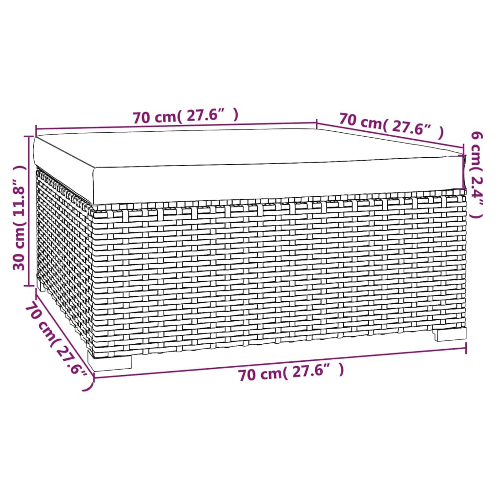 4-delige Loungeset met kussens poly rattan zwart Tuinsets | Creëer jouw Trendy Thuis | Gratis bezorgd & Retour | Trendy.nl