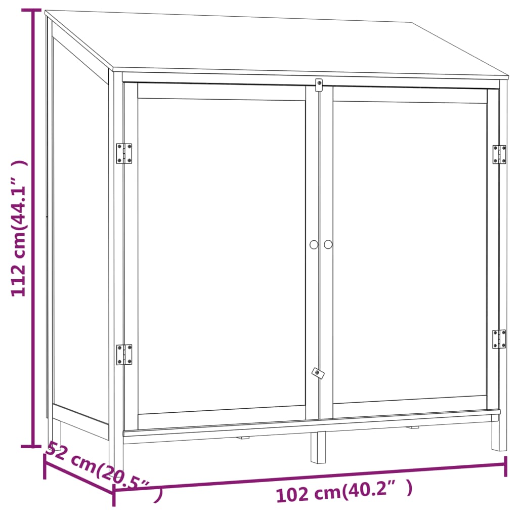 Tuinschuur 102x52x112 cm massief vurenhout wit Tuinhuizen | Creëer jouw Trendy Thuis | Gratis bezorgd & Retour | Trendy.nl