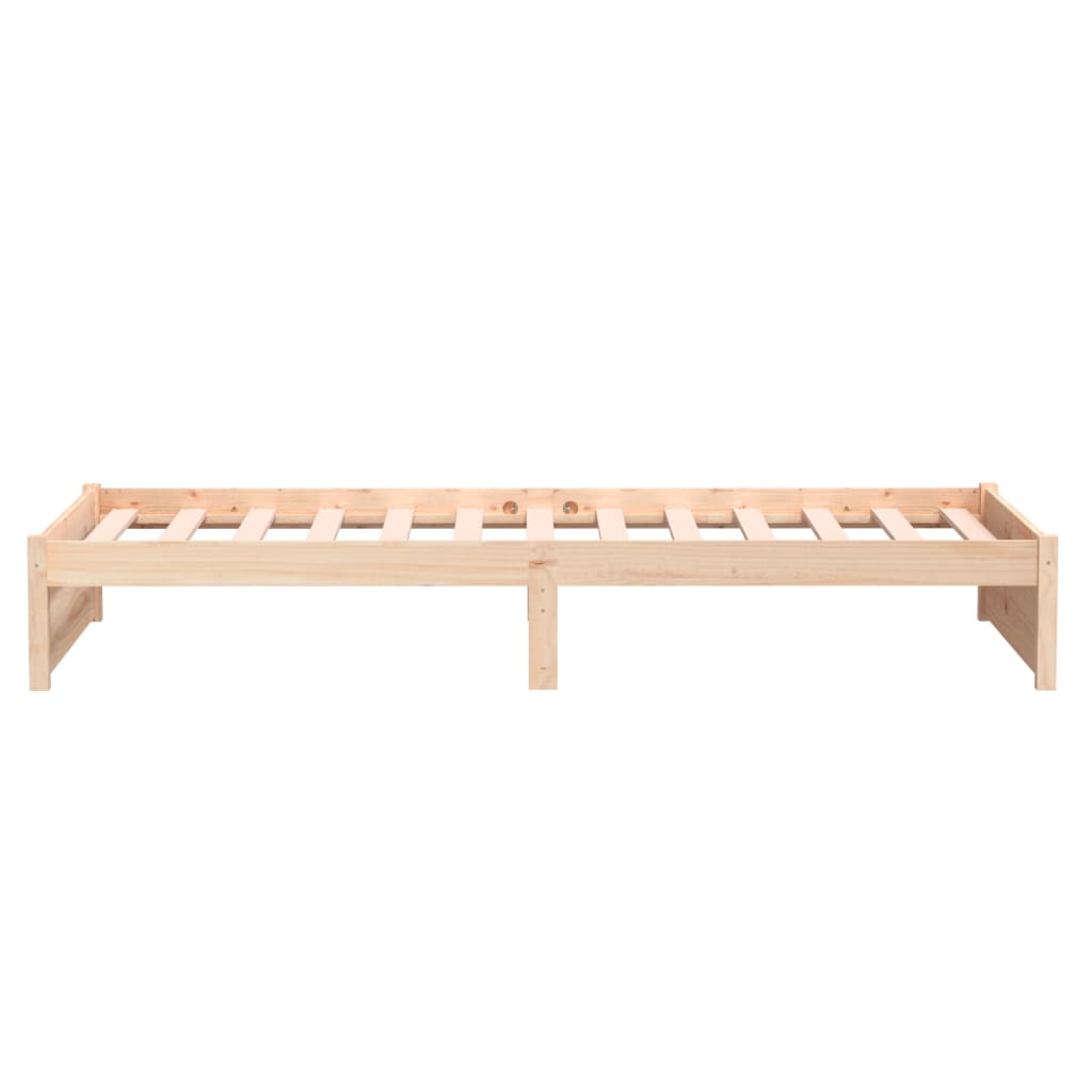 Bedframe massief hout wit 100x200 cm