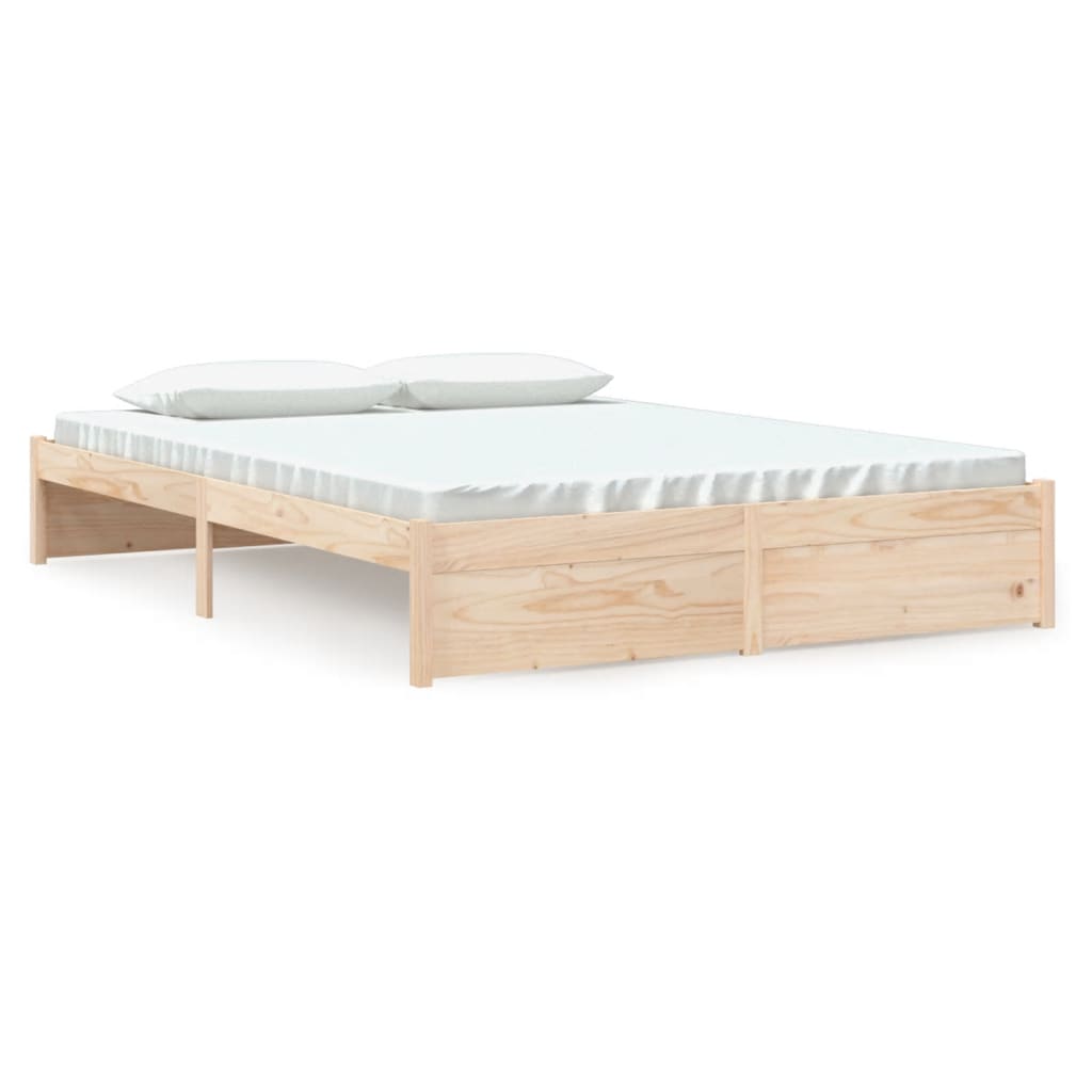 Bedframe zonder matras massief hout 160x200 cm