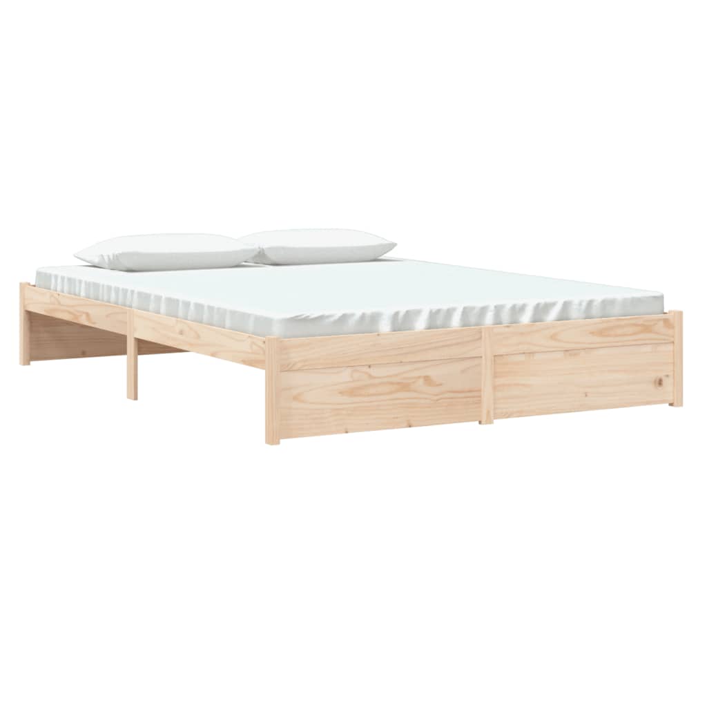 Bedframe zonder matras massief hout 160x200 cm