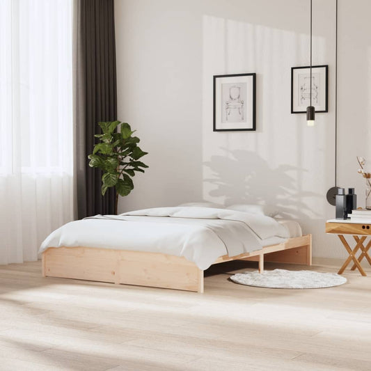 Bedframe zonder matras massief hout 160x200 cm