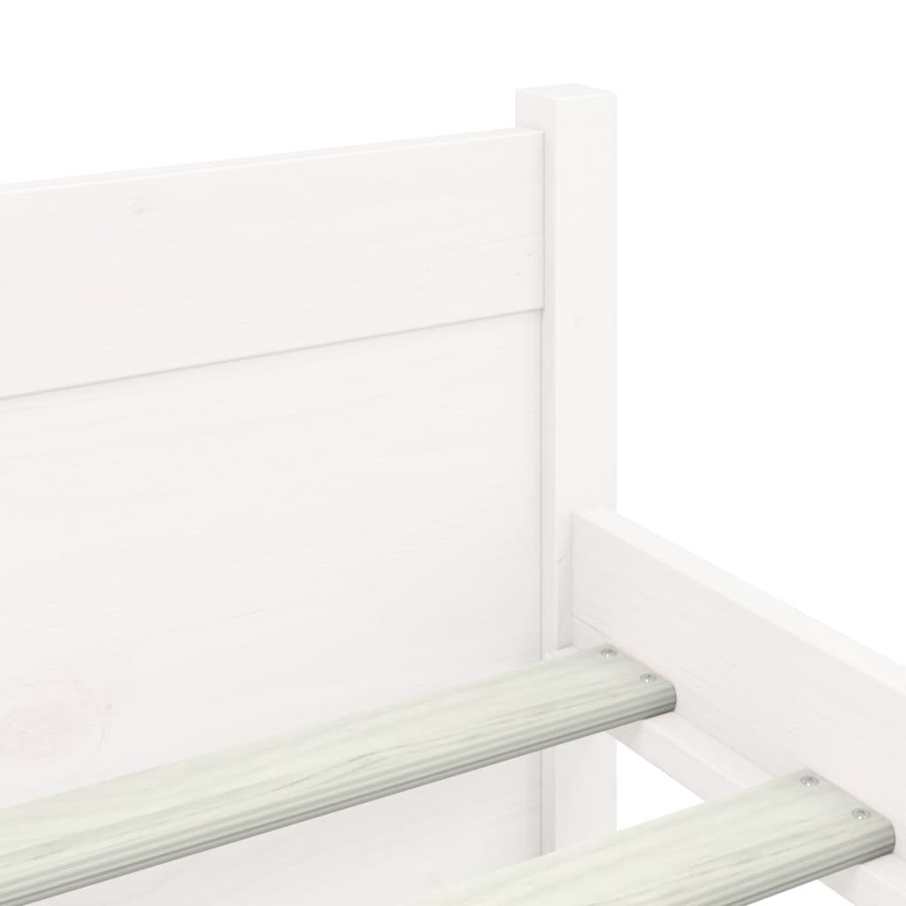 Bedframe massief hout wit 140x190 cm Bedden & bedframes | Creëer jouw Trendy Thuis | Gratis bezorgd & Retour | Trendy.nl