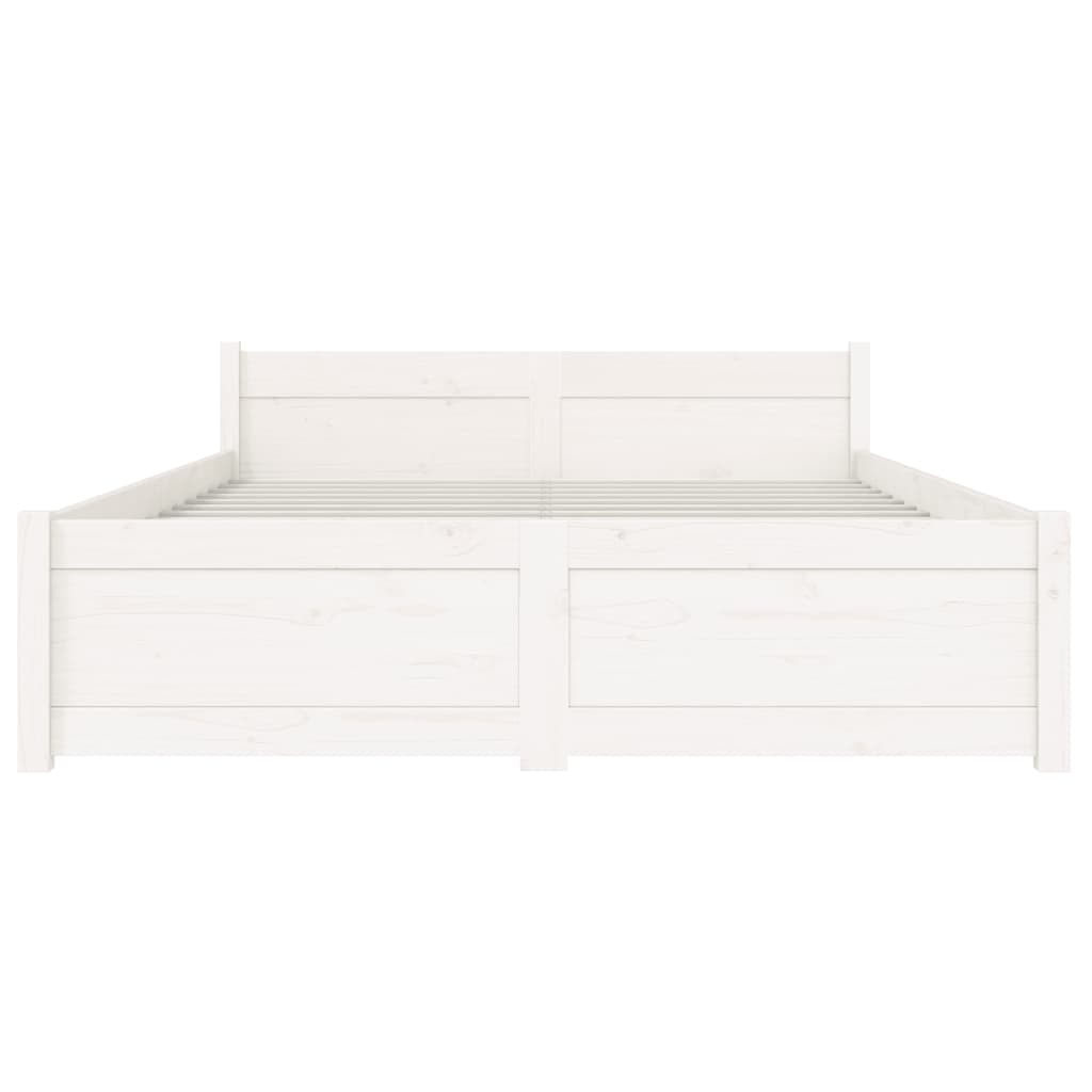 Bedframe massief hout wit 120x200 cm Bedden & bedframes | Creëer jouw Trendy Thuis | Gratis bezorgd & Retour | Trendy.nl