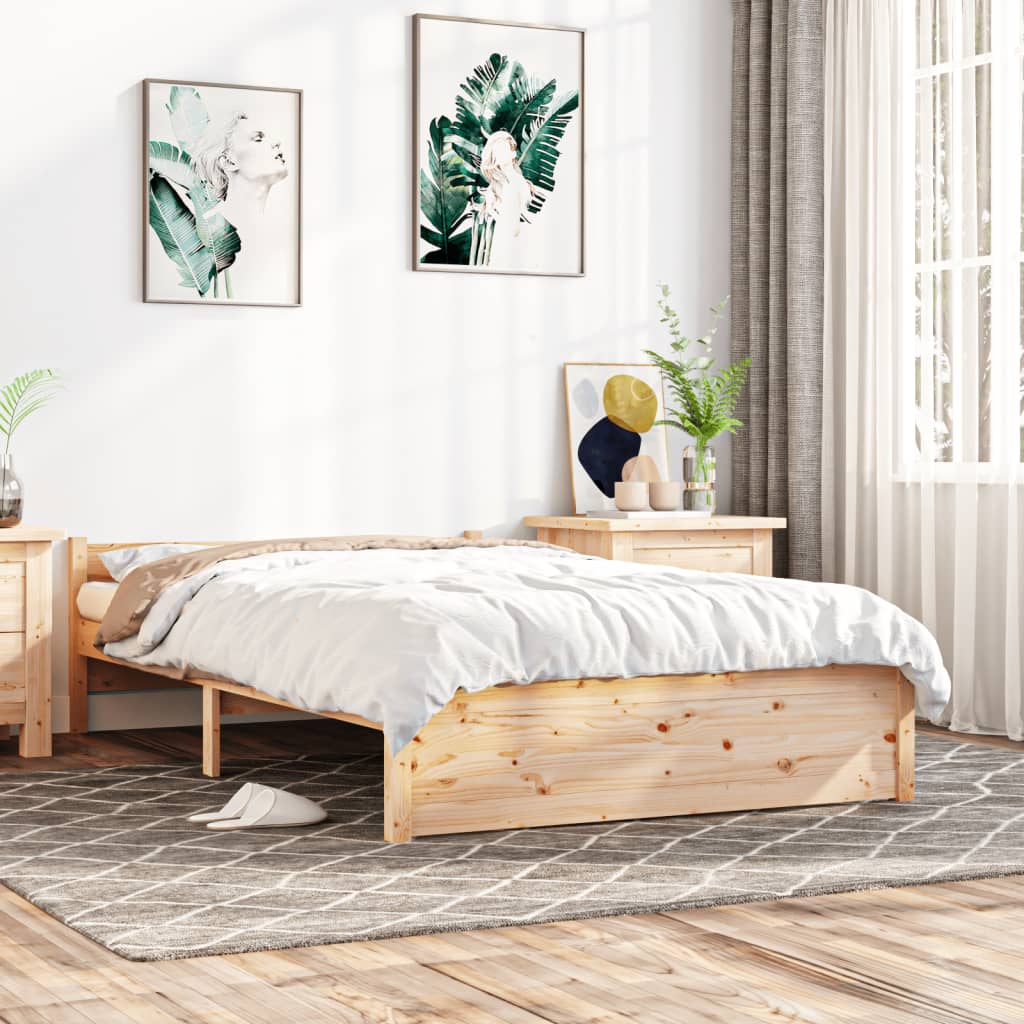 Bedframe massief hout 140x200 cm Bedden & bedframes | Creëer jouw Trendy Thuis | Gratis bezorgd & Retour | Trendy.nl