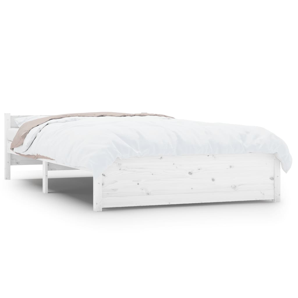 Bedframe massief hout wit 140x200 cm Bedden & bedframes | Creëer jouw Trendy Thuis | Gratis bezorgd & Retour | Trendy.nl