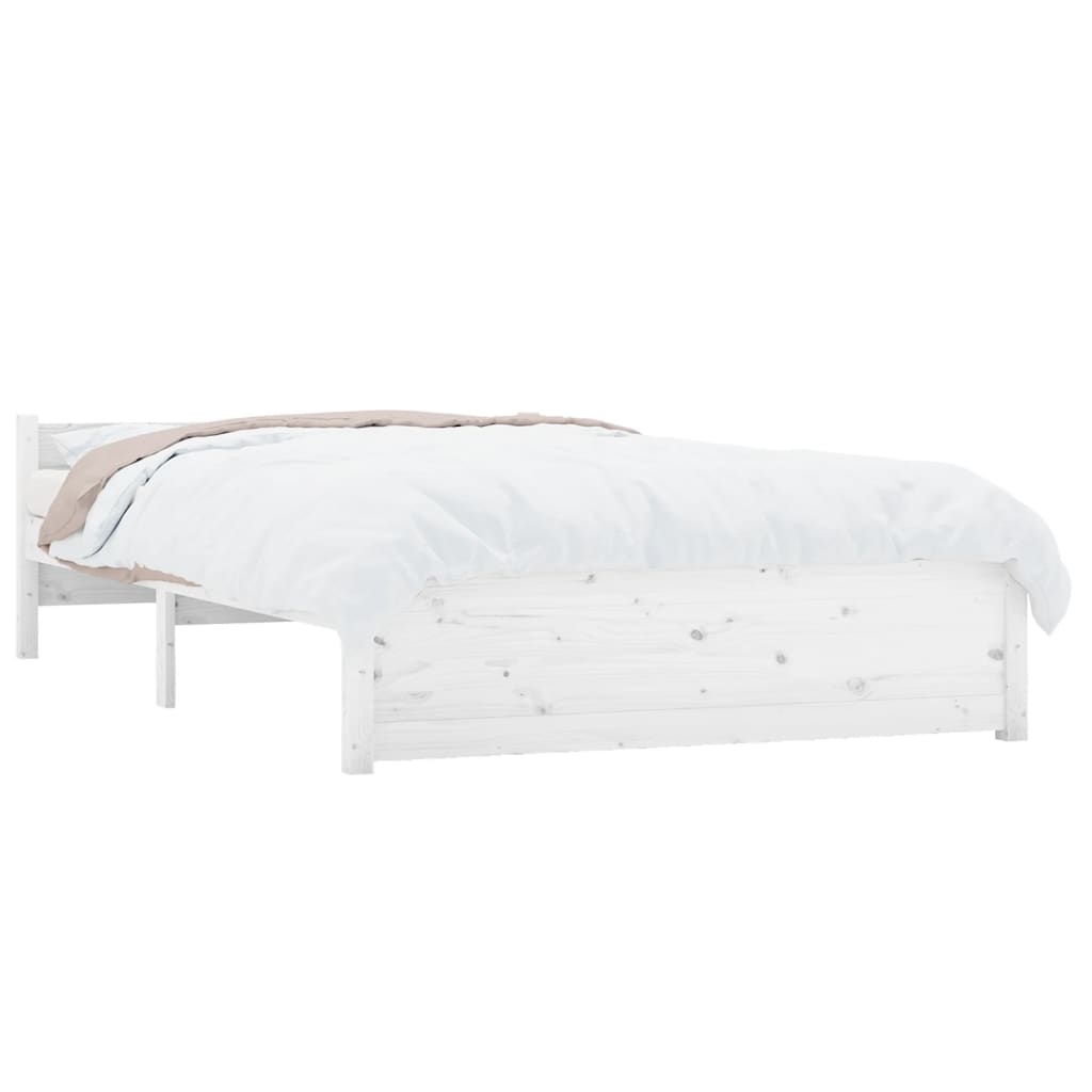 Bedframe massief hout wit 140x200 cm Bedden & bedframes | Creëer jouw Trendy Thuis | Gratis bezorgd & Retour | Trendy.nl