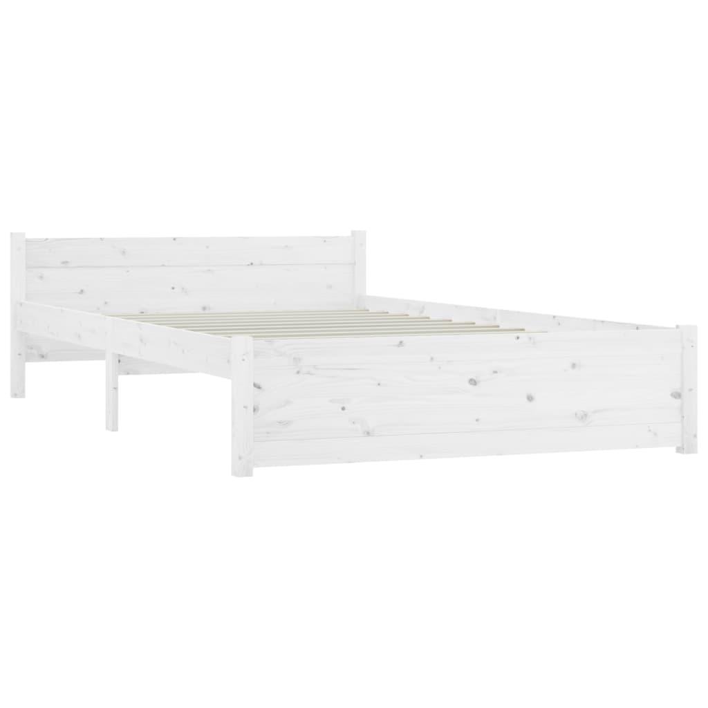 Bedframe massief hout wit 140x200 cm Bedden & bedframes | Creëer jouw Trendy Thuis | Gratis bezorgd & Retour | Trendy.nl