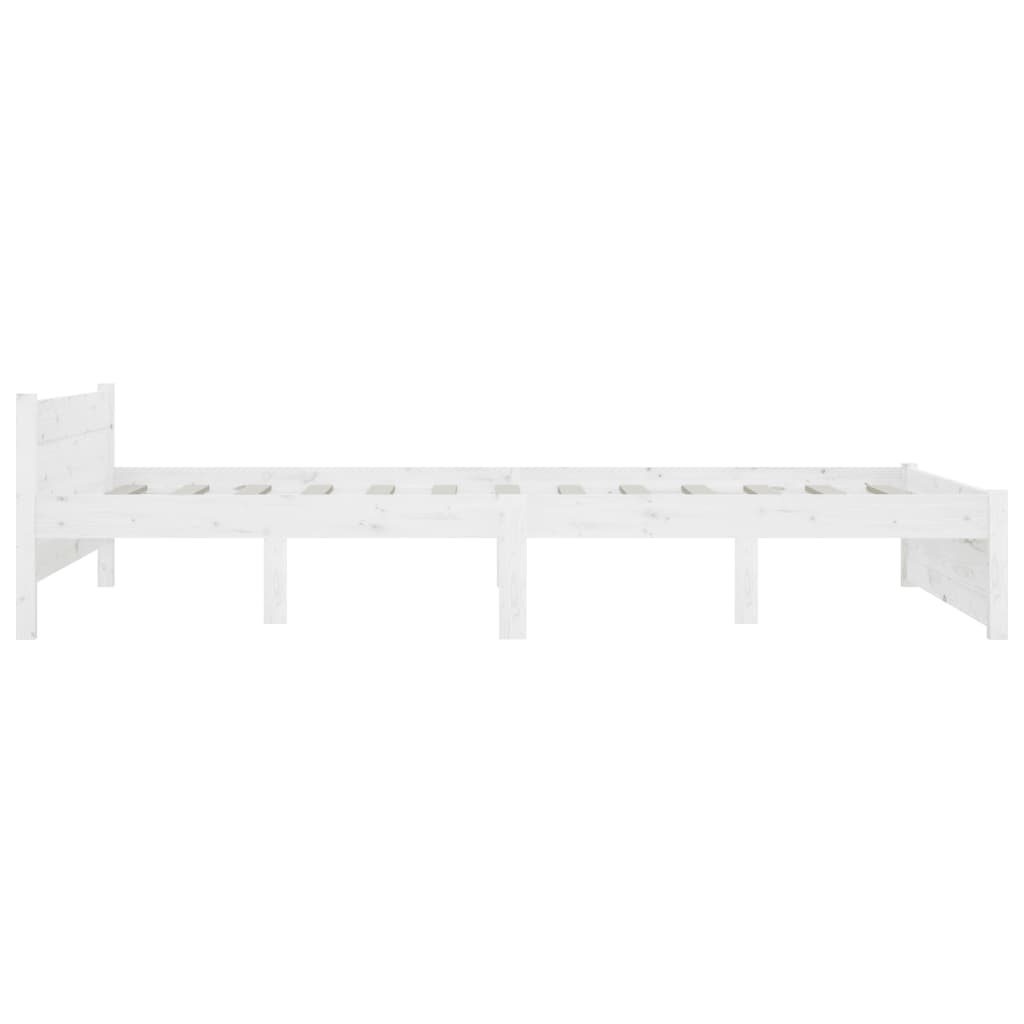 Bedframe massief hout wit 140x200 cm Bedden & bedframes | Creëer jouw Trendy Thuis | Gratis bezorgd & Retour | Trendy.nl