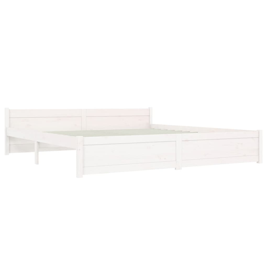 Bedframe massief hout wit 180x200 cm Bedden & bedframes | Creëer jouw Trendy Thuis | Gratis bezorgd & Retour | Trendy.nl