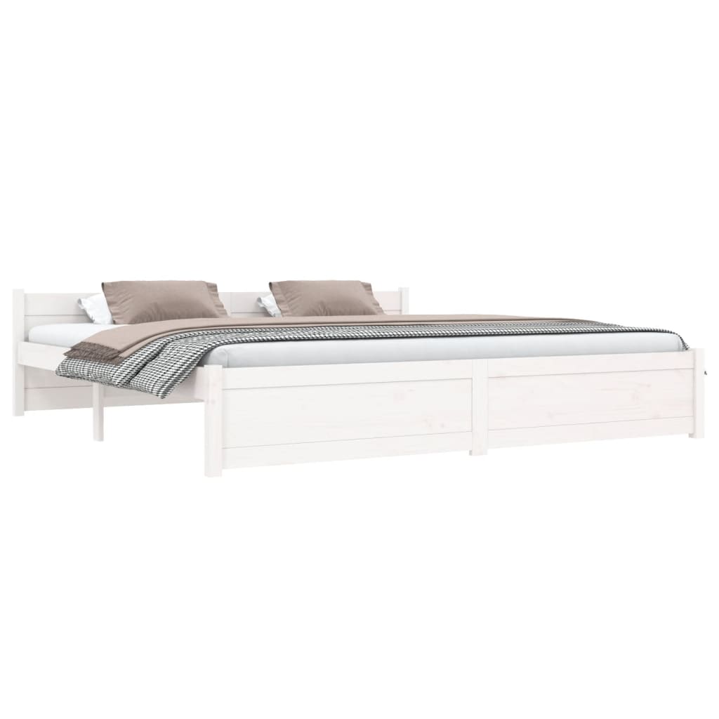 Bedframe massief hout wit 180x200 cm Bedden & bedframes | Creëer jouw Trendy Thuis | Gratis bezorgd & Retour | Trendy.nl