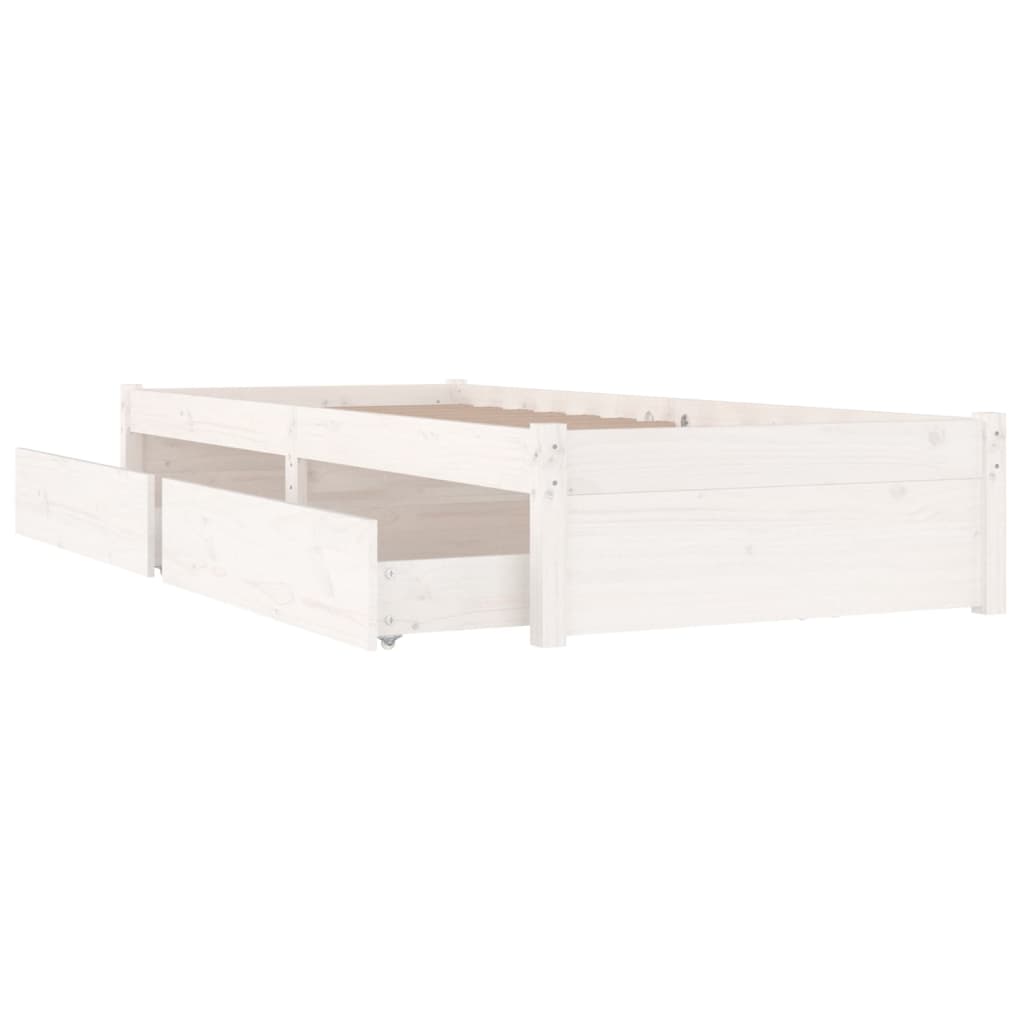 Bedframe met lades wit 75x190 cm Bedden & bedframes | Creëer jouw Trendy Thuis | Gratis bezorgd & Retour | Trendy.nl