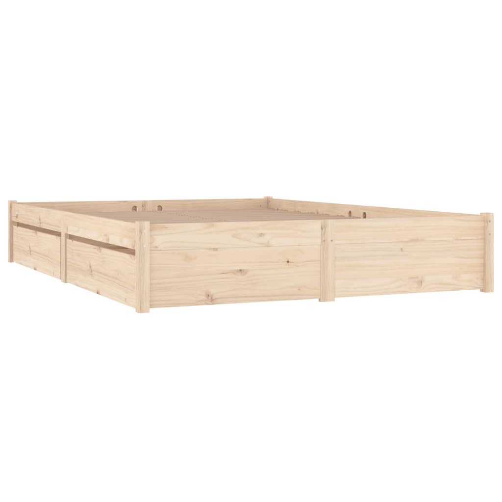 Bedframe met lades wit 135x190 cm