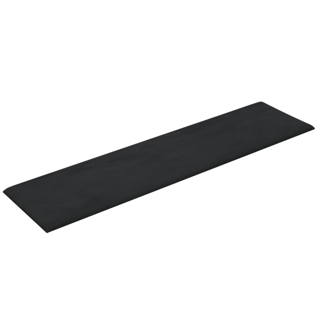 Wandpanelen 12 st 1,08 m² 60x15 cm fluweel zwart Wandpanelen | Creëer jouw Trendy Thuis | Gratis bezorgd & Retour | Trendy.nl