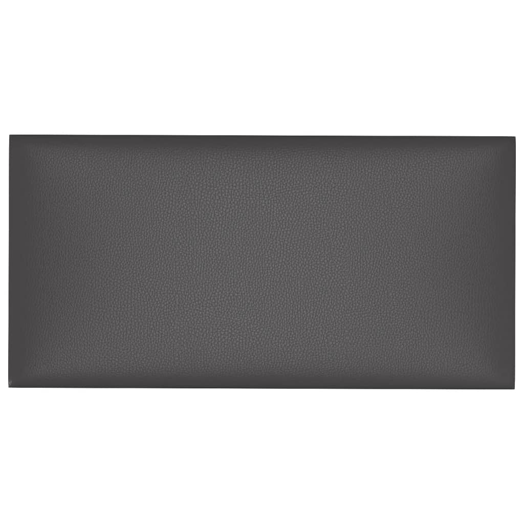 Wandpanelen 12 st 2,16 m² 60x30 cm kunstleer grijs Wandpanelen | Creëer jouw Trendy Thuis | Gratis bezorgd & Retour | Trendy.nl