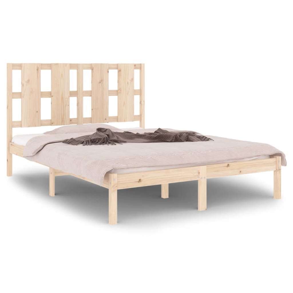 Bedframe massief hout 135x190 cm Bedden & bedframes | Creëer jouw Trendy Thuis | Gratis bezorgd & Retour | Trendy.nl