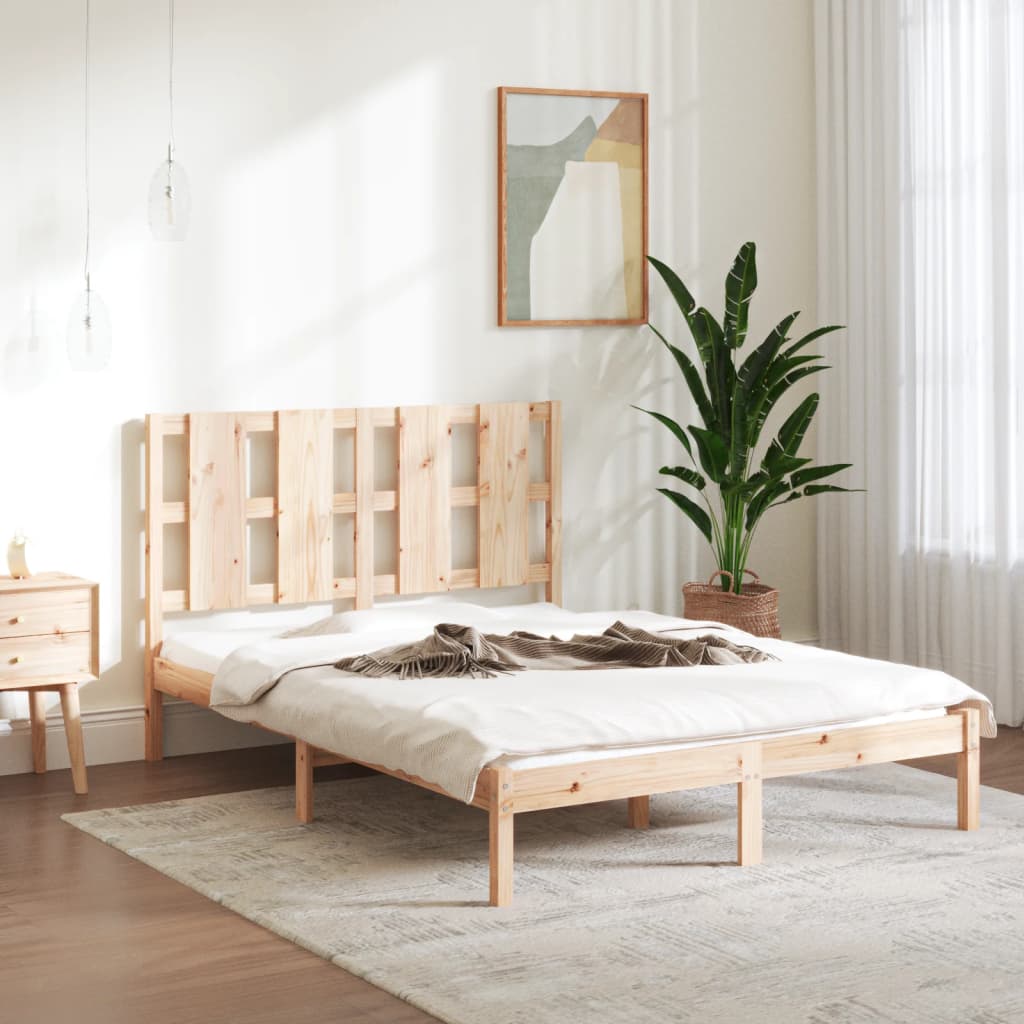 Bedframe massief hout 135x190 cm Bedden & bedframes | Creëer jouw Trendy Thuis | Gratis bezorgd & Retour | Trendy.nl