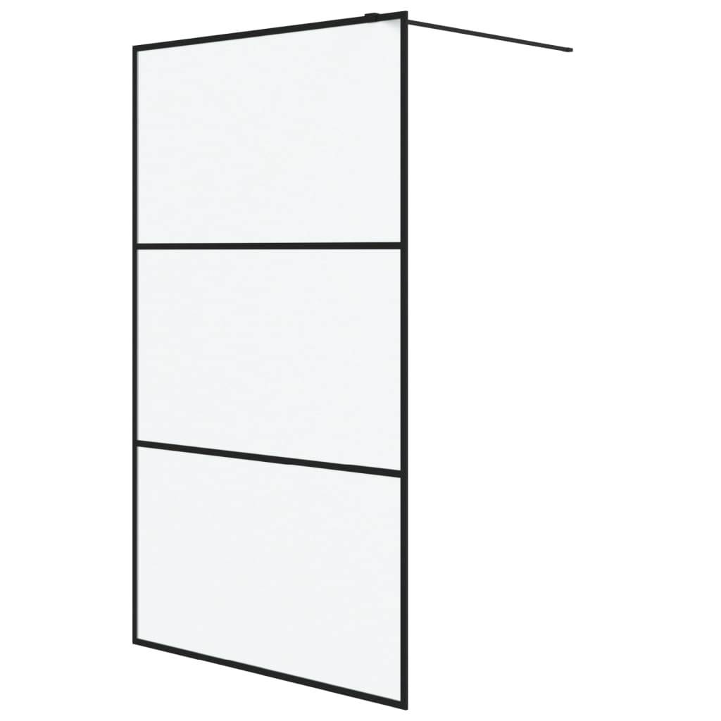 Inloopdouchewand 115x195 cm mat ESG-glas zwart Douchewanden & -muren | Creëer jouw Trendy Thuis | Gratis bezorgd & Retour | Trendy.nl