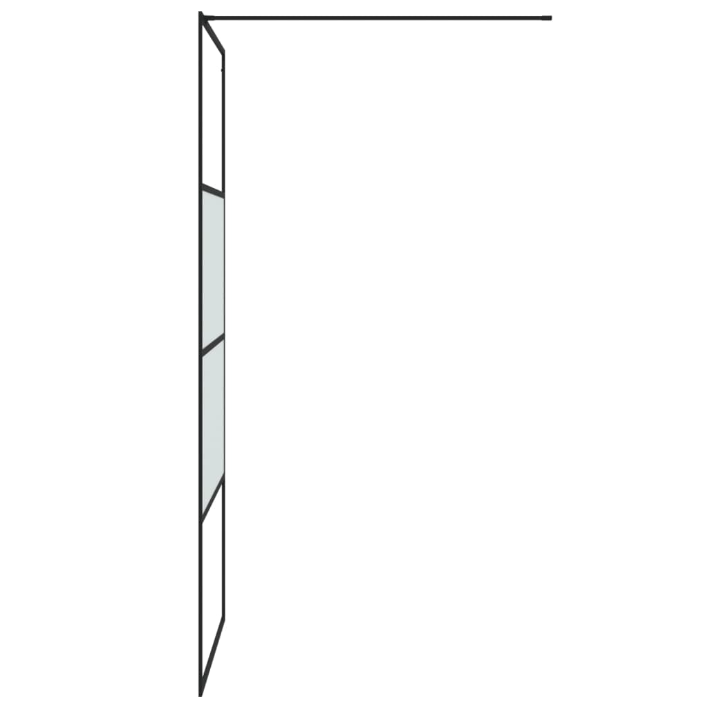 Inloopdouchewand 90x195 cm halfmat ESG-glas zwart Douchewanden & -muren | Creëer jouw Trendy Thuis | Gratis bezorgd & Retour | Trendy.nl