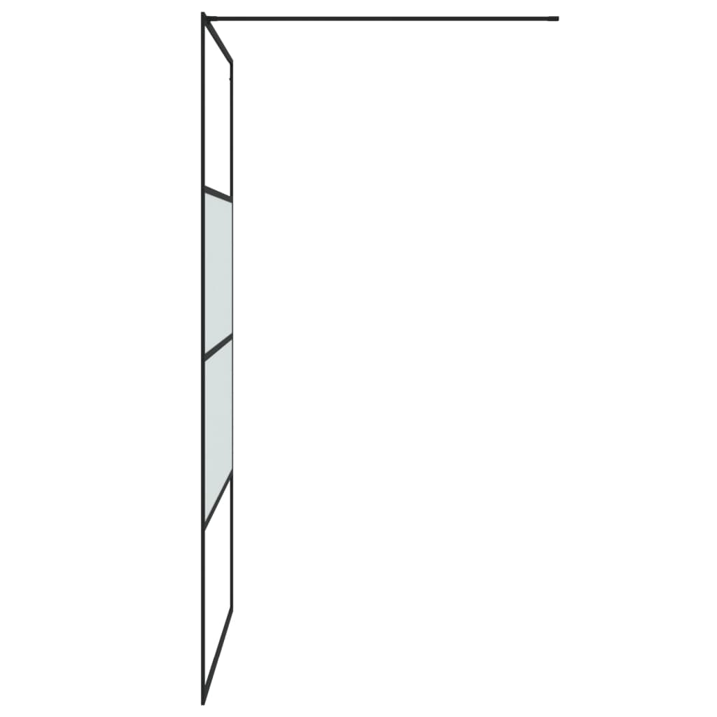 Inloopdouchewand 115x195 cm halfmat ESG-glas zwart Douchewanden & -muren | Creëer jouw Trendy Thuis | Gratis bezorgd & Retour | Trendy.nl