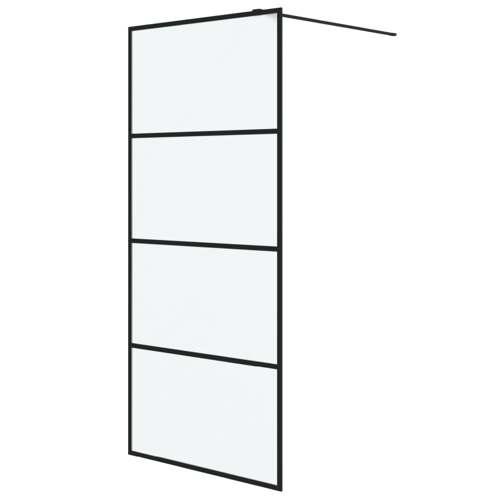 Inloopdouchewand 90x195 cm mat ESG-glas zwart Douchewanden & -muren | Creëer jouw Trendy Thuis | Gratis bezorgd & Retour | Trendy.nl