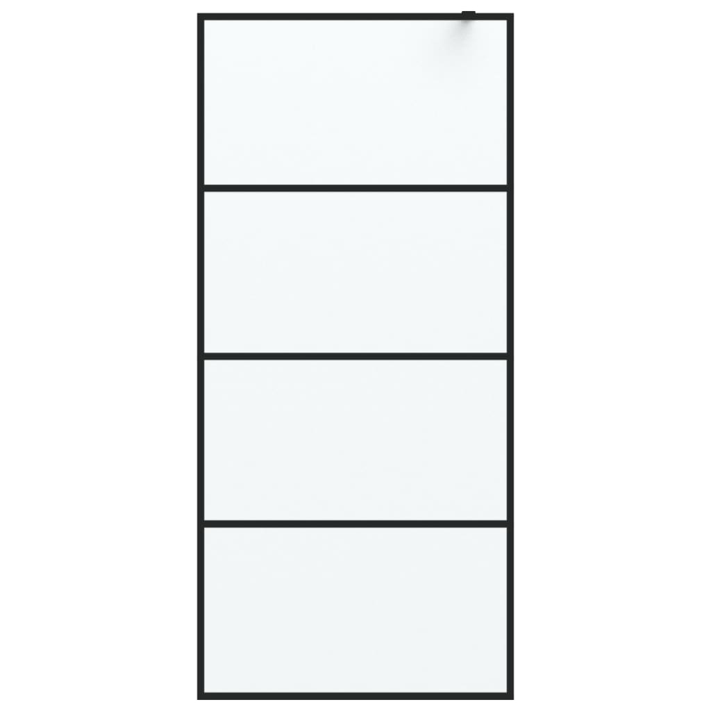 Inloopdouchewand 90x195 cm mat ESG-glas zwart Douchewanden & -muren | Creëer jouw Trendy Thuis | Gratis bezorgd & Retour | Trendy.nl