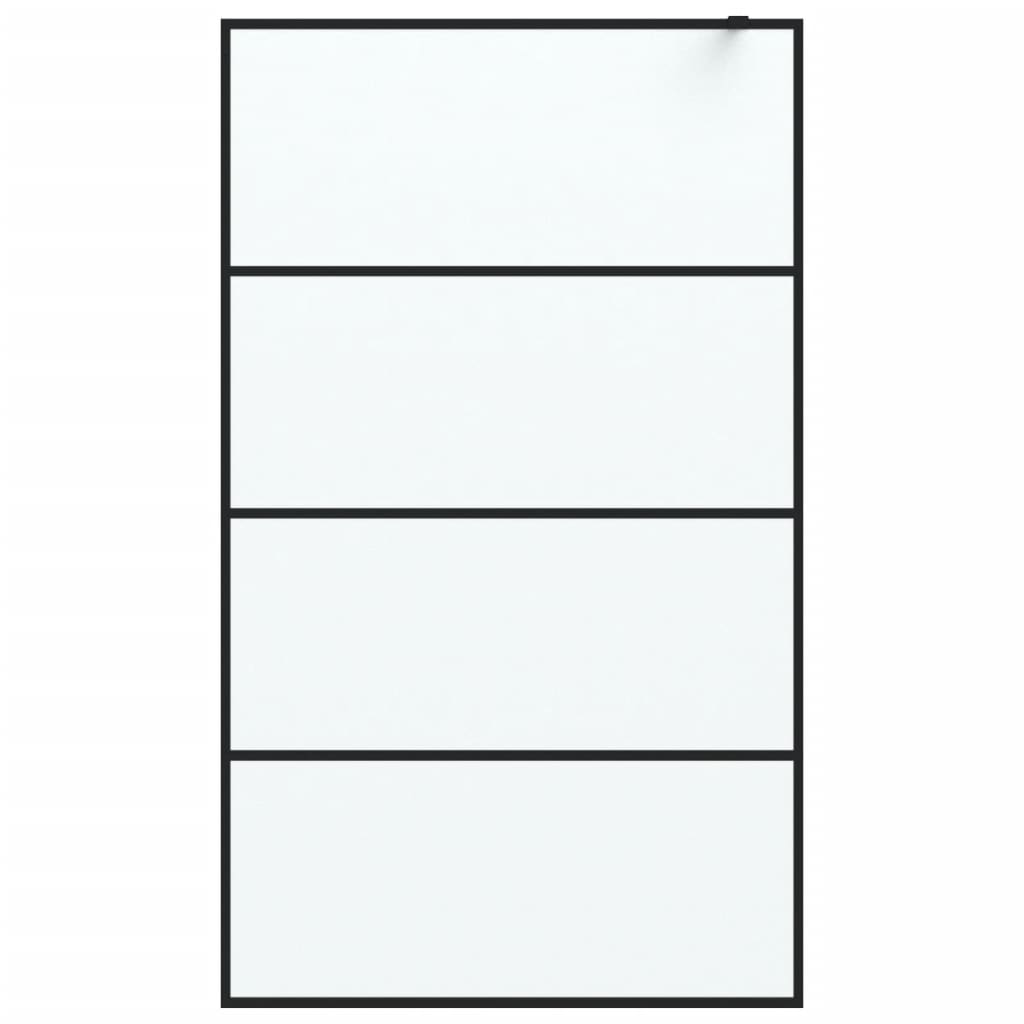 Inloopdouchewand 115x195 cm mat ESG-glas zwart Douchewanden & -muren | Creëer jouw Trendy Thuis | Gratis bezorgd & Retour | Trendy.nl