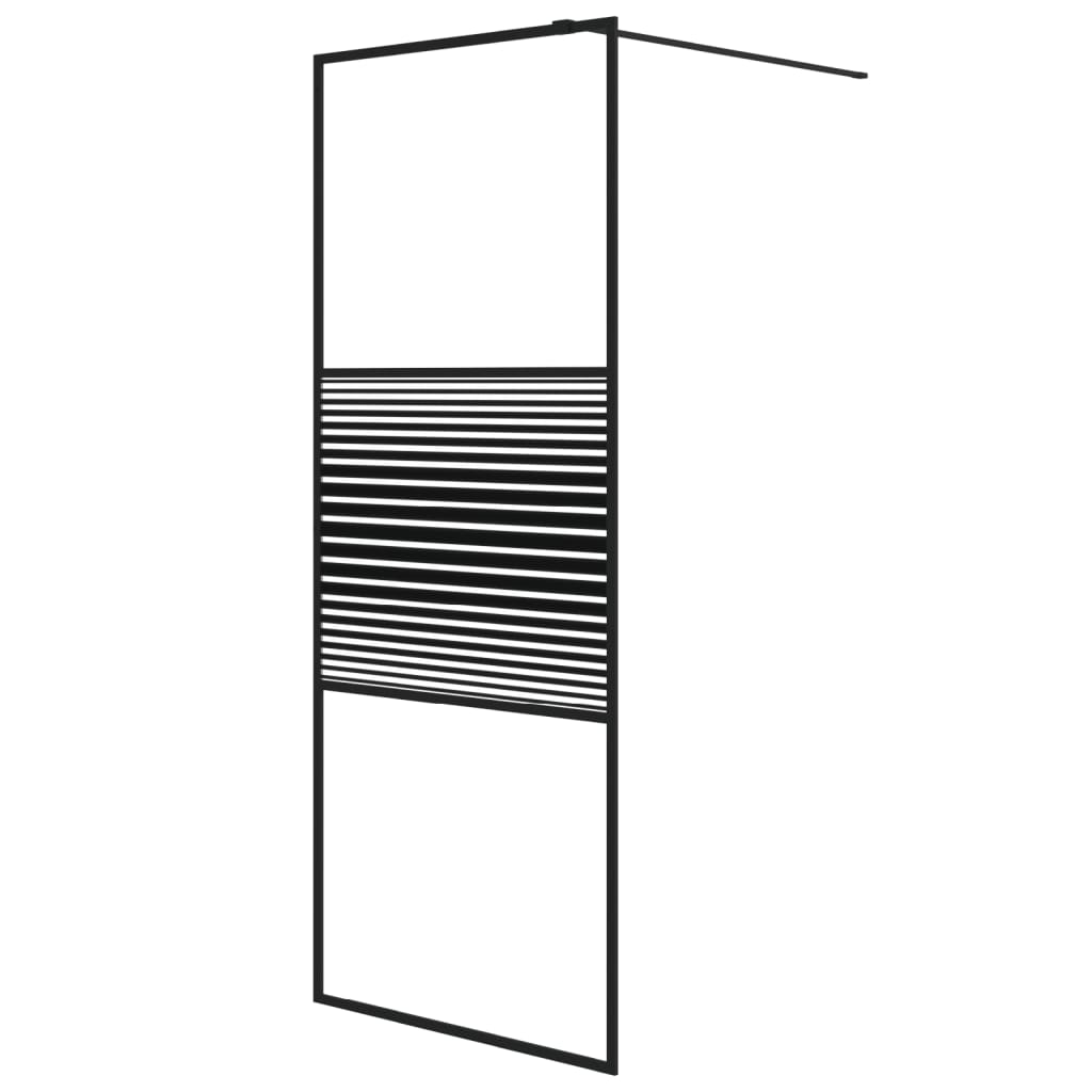 Inloopdouchewand 80x195 cm transparant ESG-glas zwart Douchewanden & -muren | Creëer jouw Trendy Thuis | Gratis bezorgd & Retour | Trendy.nl