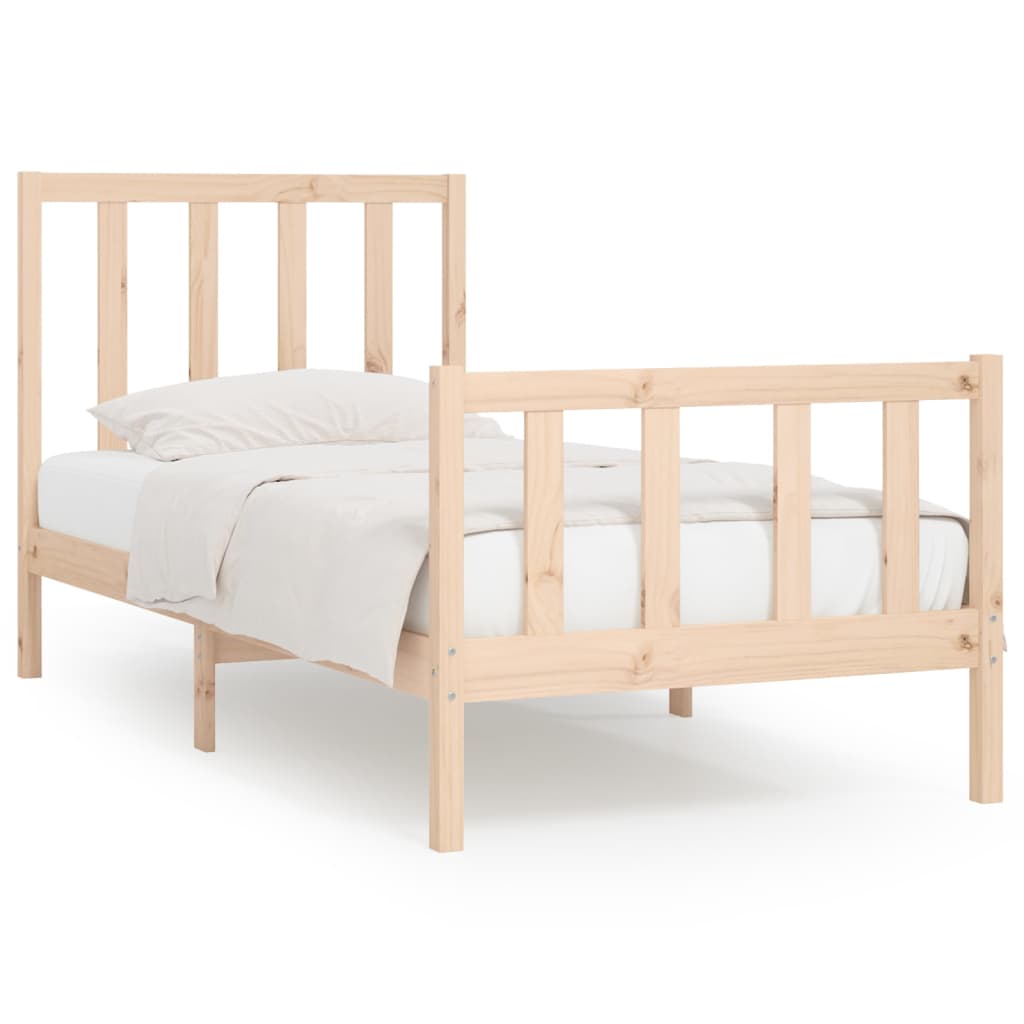 Bedframe massief hout 100x200 cm