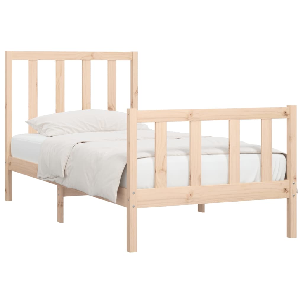 Bedframe massief hout 100x200 cm