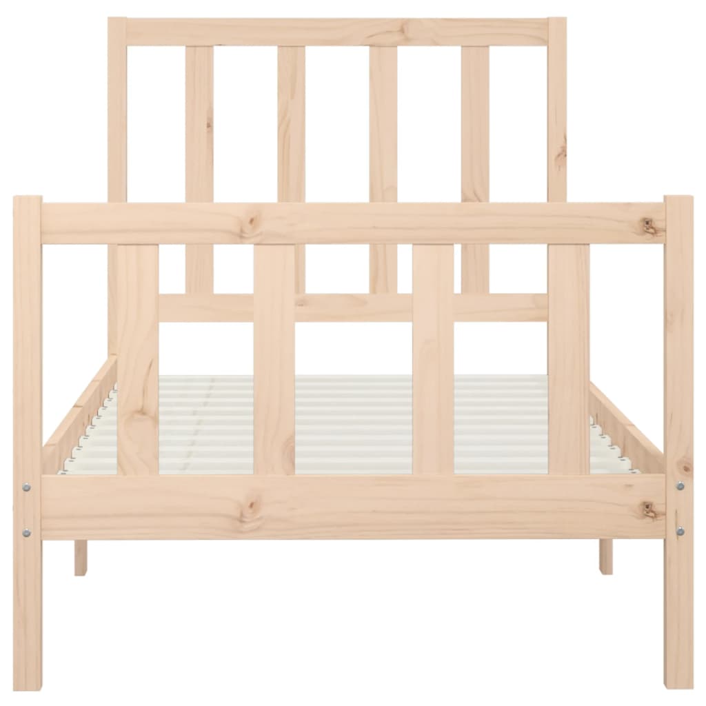 Bedframe massief hout 100x200 cm