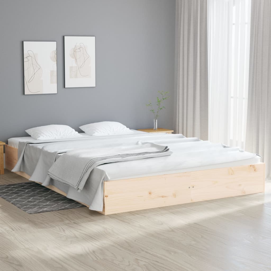 Bedframe massief hout 200x200 cm Bedden & bedframes | Creëer jouw Trendy Thuis | Gratis bezorgd & Retour | Trendy.nl