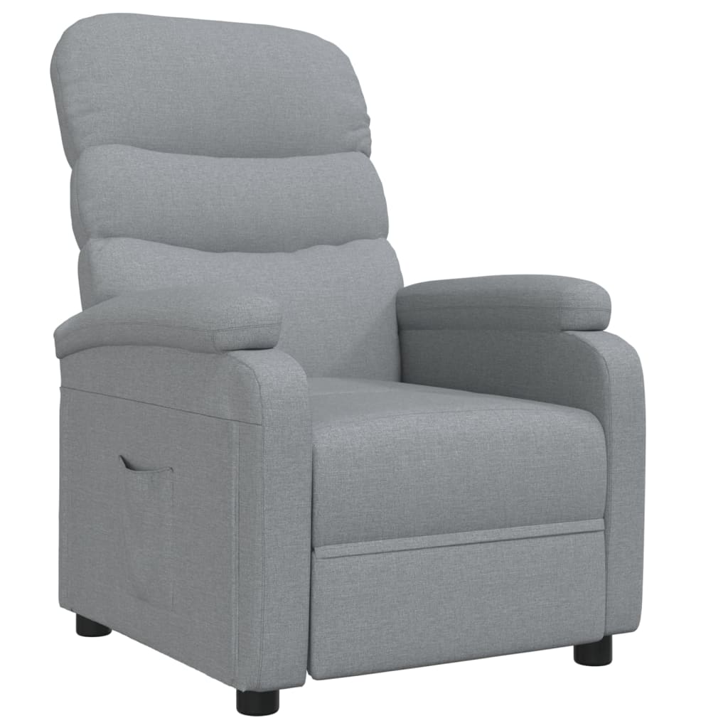 Fauteuil verstelbaar stof lichtgrijs Fauteuils & Relaxfauteuils | Creëer jouw Trendy Thuis | Gratis bezorgd & Retour | Trendy.nl