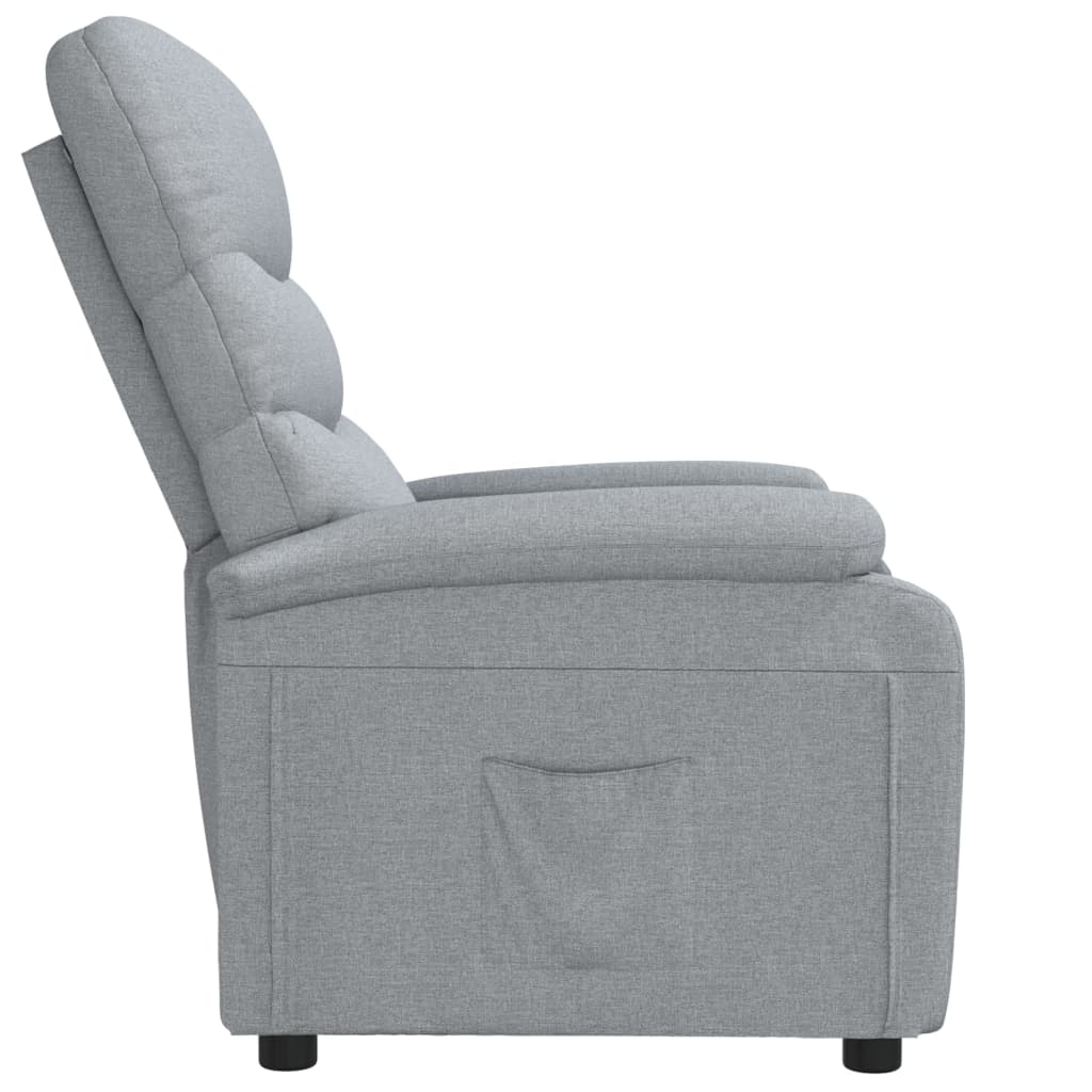 Fauteuil verstelbaar stof lichtgrijs Fauteuils & Relaxfauteuils | Creëer jouw Trendy Thuis | Gratis bezorgd & Retour | Trendy.nl