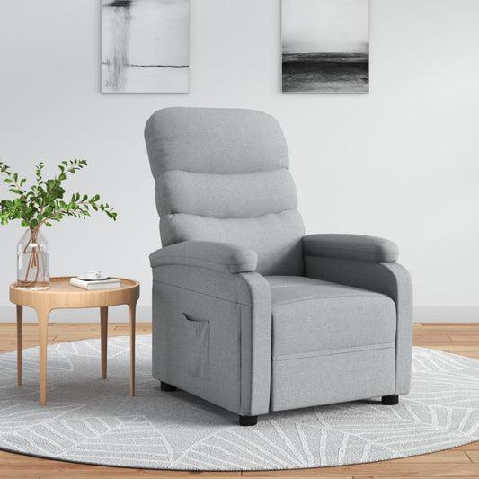 Fauteuil verstelbaar stof lichtgrijs Fauteuils & Relaxfauteuils | Creëer jouw Trendy Thuis | Gratis bezorgd & Retour | Trendy.nl